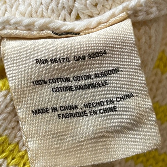 Anthropologie Moth Knit Striped Sweater Size XS Dolman Sleeve‎ Boat Neck Yellow - Picture 5 of 6